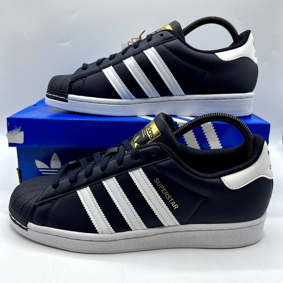 adidas | Shoes | Adidas Superstar Mens Shoes Size 9 Navywhite Sneakers  Gy5793 Leather | Poshmark